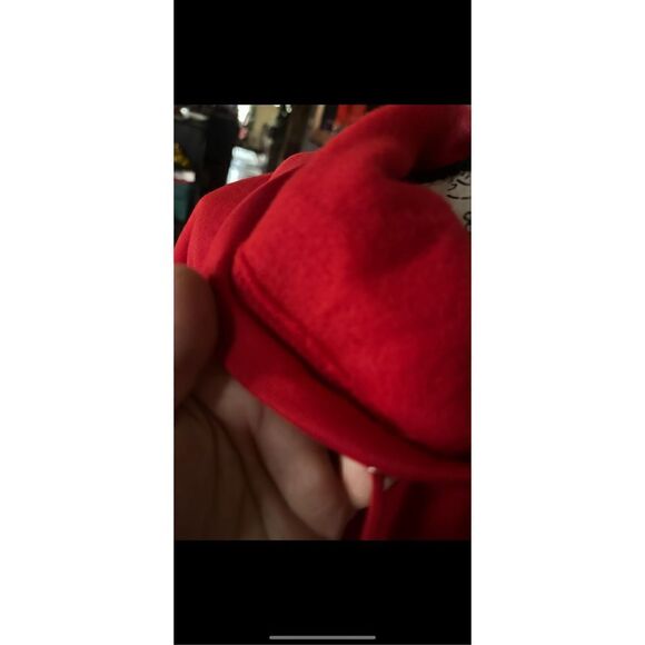 🔥Red High-low casual hoodie, long sleeve drawstring sweatshirt, size Lg/XL (14) - Picture 9 of 15